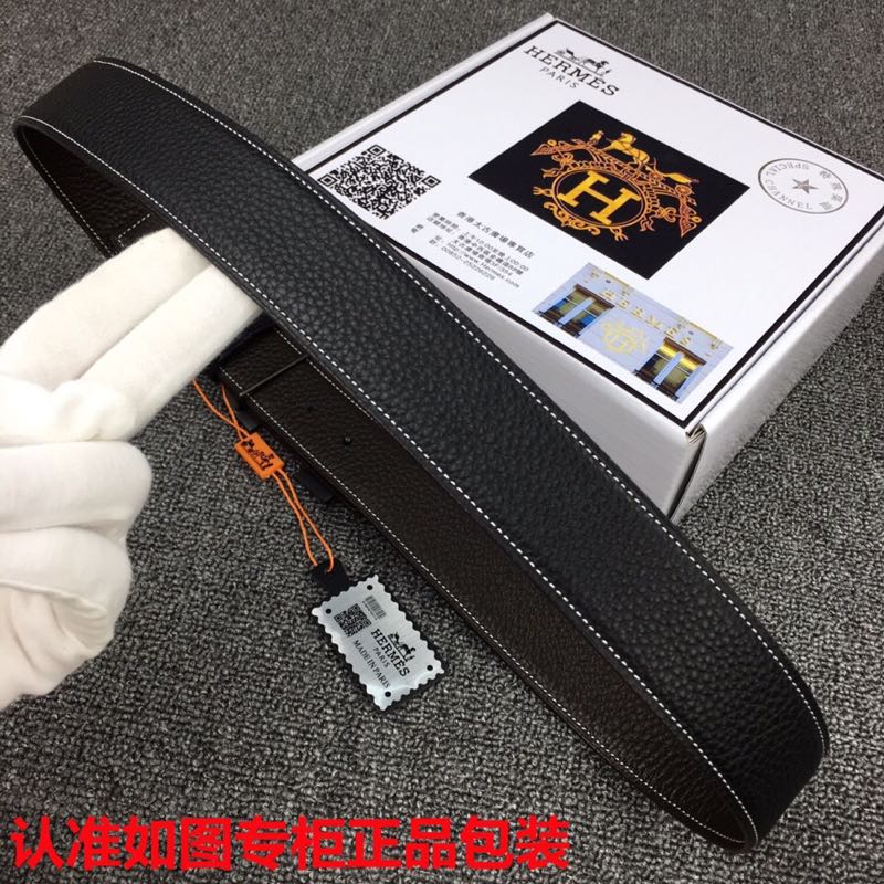 HM Original Belt 38mm Black Cowhide Black Buckle 620252