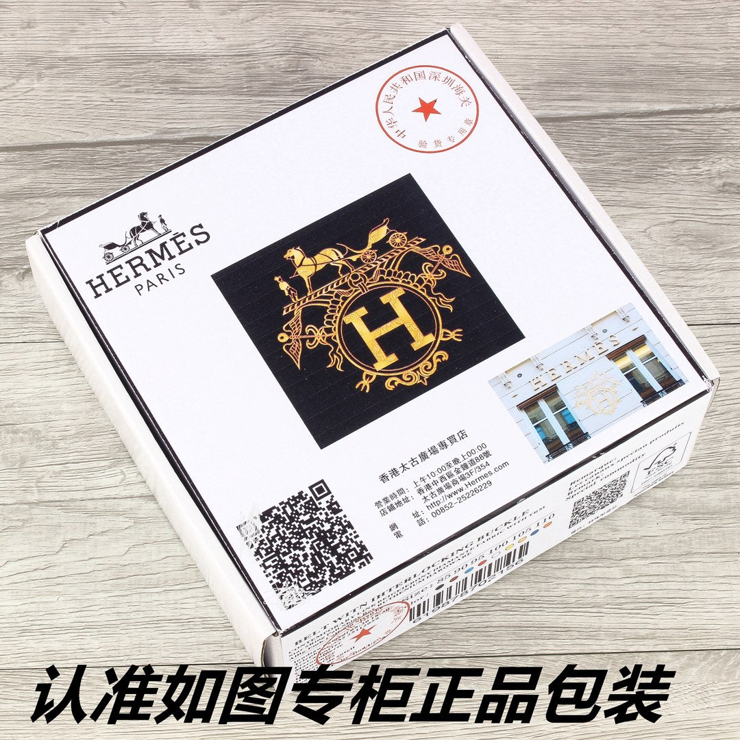 HM Original Belt 38mm Black Crocodile Pattern Gold Buckle 620264