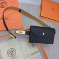 hm kelly belt 18mm with pocket black calfskin