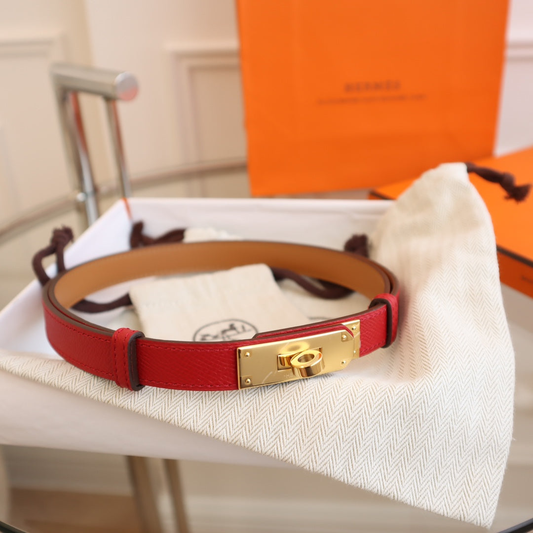 hm kelly belt 18mm dark red epsom leather