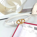 The Bold Edition Revesible Belt 30mm White Calfskin Gold Buckle