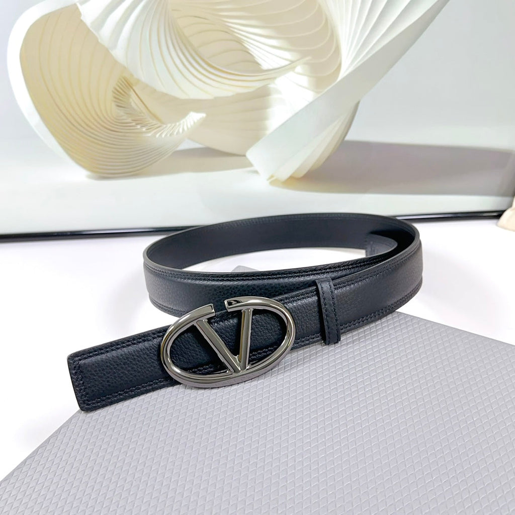 The Bold Edition Belt 34mm Black Calfskin Black Buckle